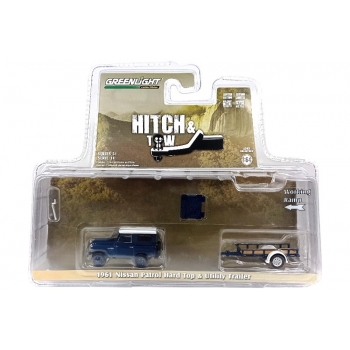 Greenlight 1:64 Nissan Patrol Hard Top 1961 with Utility Trailer